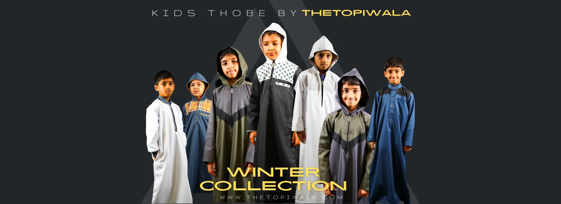 Explore the Kids Winter Thobe Collection at TheTopiWala – Premium, Modest, and Sunnah-Inspired Thobes for Boys, Designed for Warmth and Comfort during Cold Weather. Featuring Elegant Islamic Designs and Cozy Fabrics, Our Winter Thobes Offer the Perfect Blend of Tradition and Style for Young Muslim Boys.